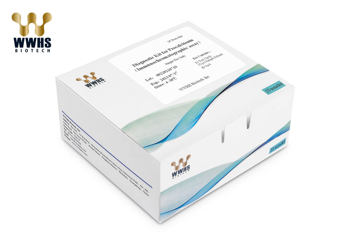 IFA PCT 프로칼시토닌 빠른 정량적 One Step Test Kit 12개월 유효 기간 RT 보관